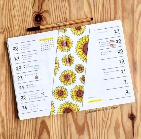 Great Bullet Journal Spread Ideas for May Weekly Spread Martha's Journal